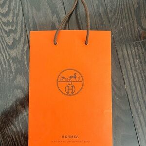 Small Hermes Shopping Bag with Brown Rope Handles